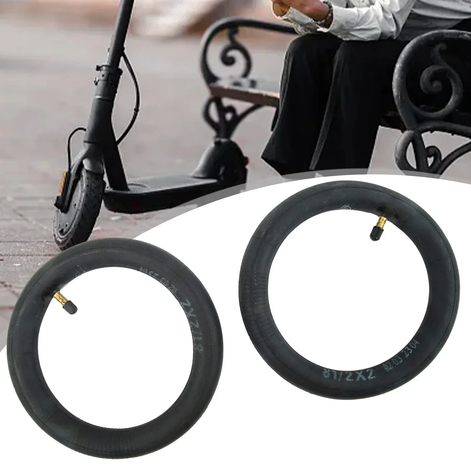 Tire Inner Tube Straight Bent Tyre 2pcs Rubber Tires Scooter Part Electric Scooter Replacement Tire Inner Tube