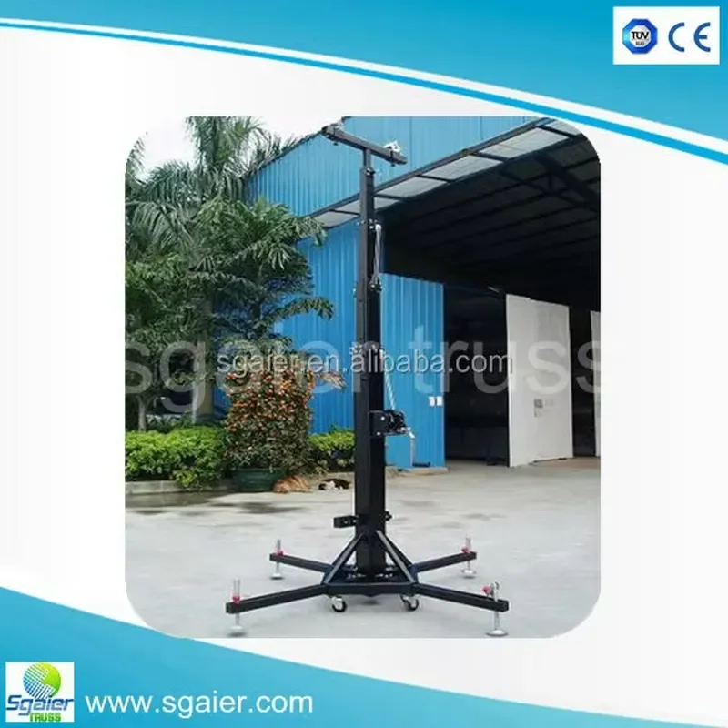 Novatech Global Portable Heavy Crank Stand Truss Lighting Lift Tower for Stage DJ Event Lighting Rigging Support System