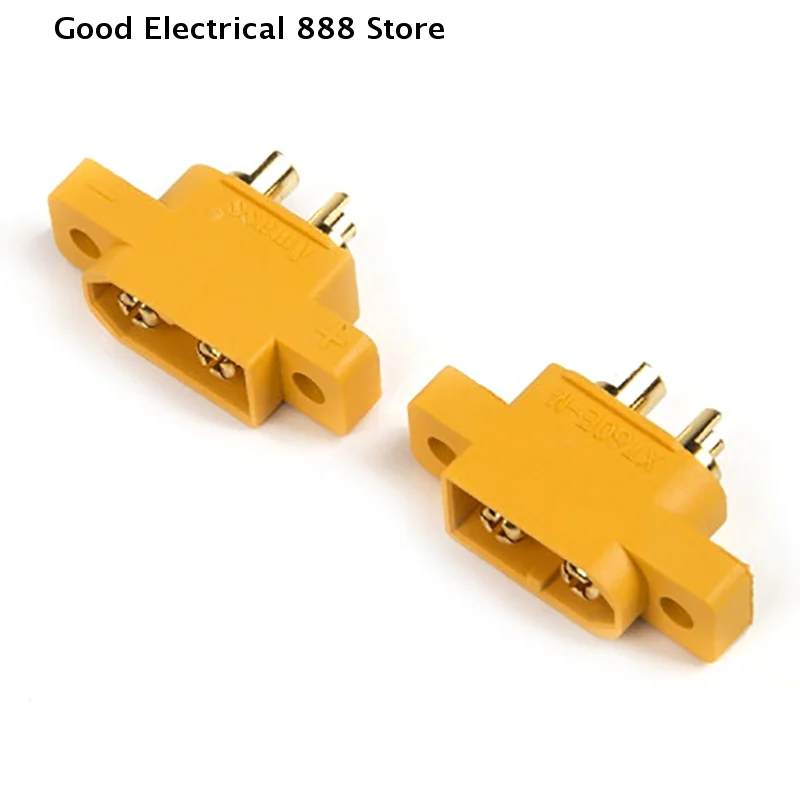 【GE】5PCS Yellow AMASS XT60E-M Mountable XT60 Male Plug for RC Drone FPV Racing Fixed Board