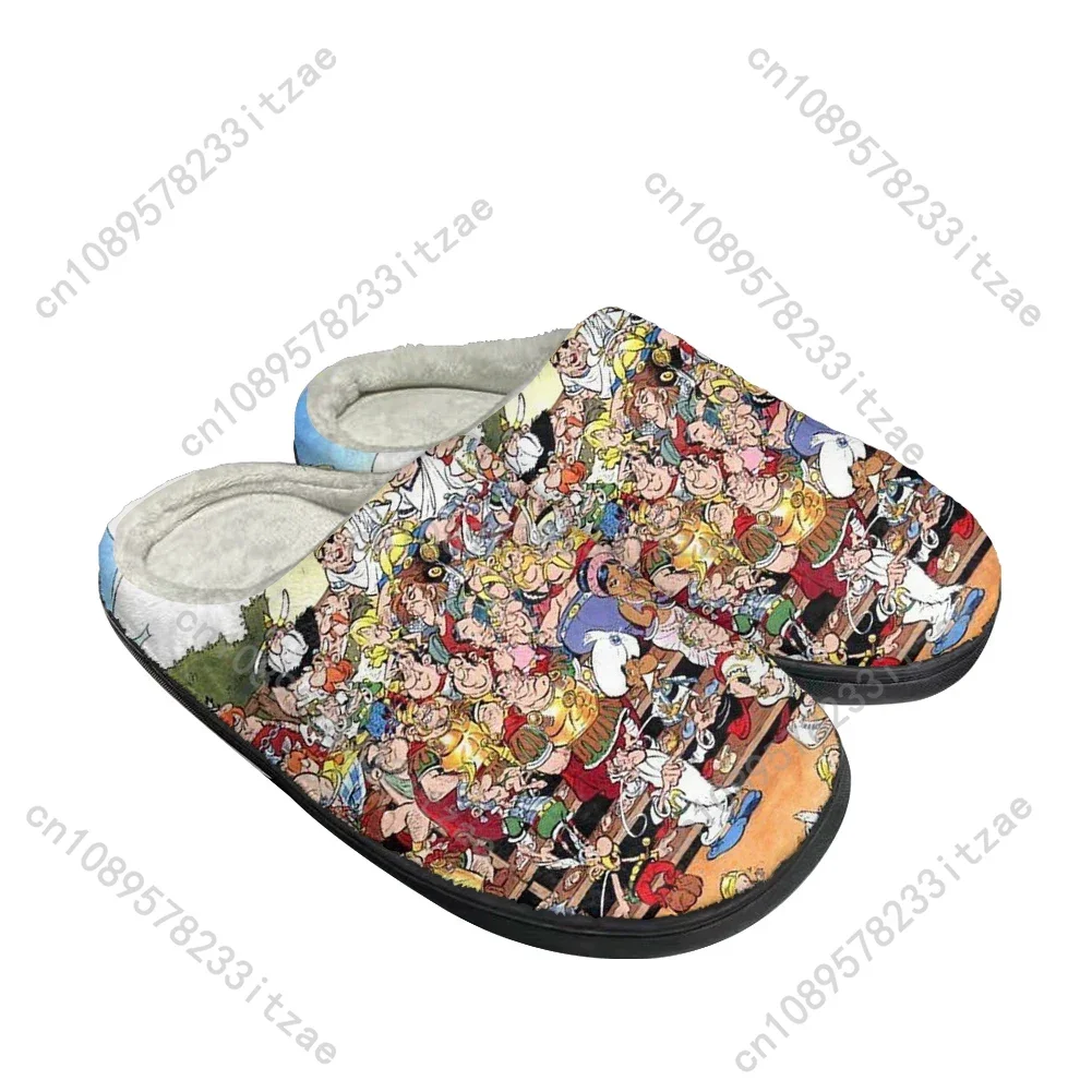 

Hot Cartoon Asterix Comfortable Fashion Cotton Custom Slippers Mens Womens Sandals Plush Casual Keep Warm Shoes Thermal Slipper