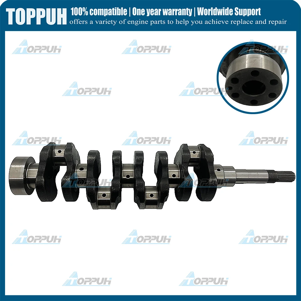 New V2203 Crankshaft 52MM For Kubota V2203 V2203-E Bobcat 753 763 773 Skid Steer