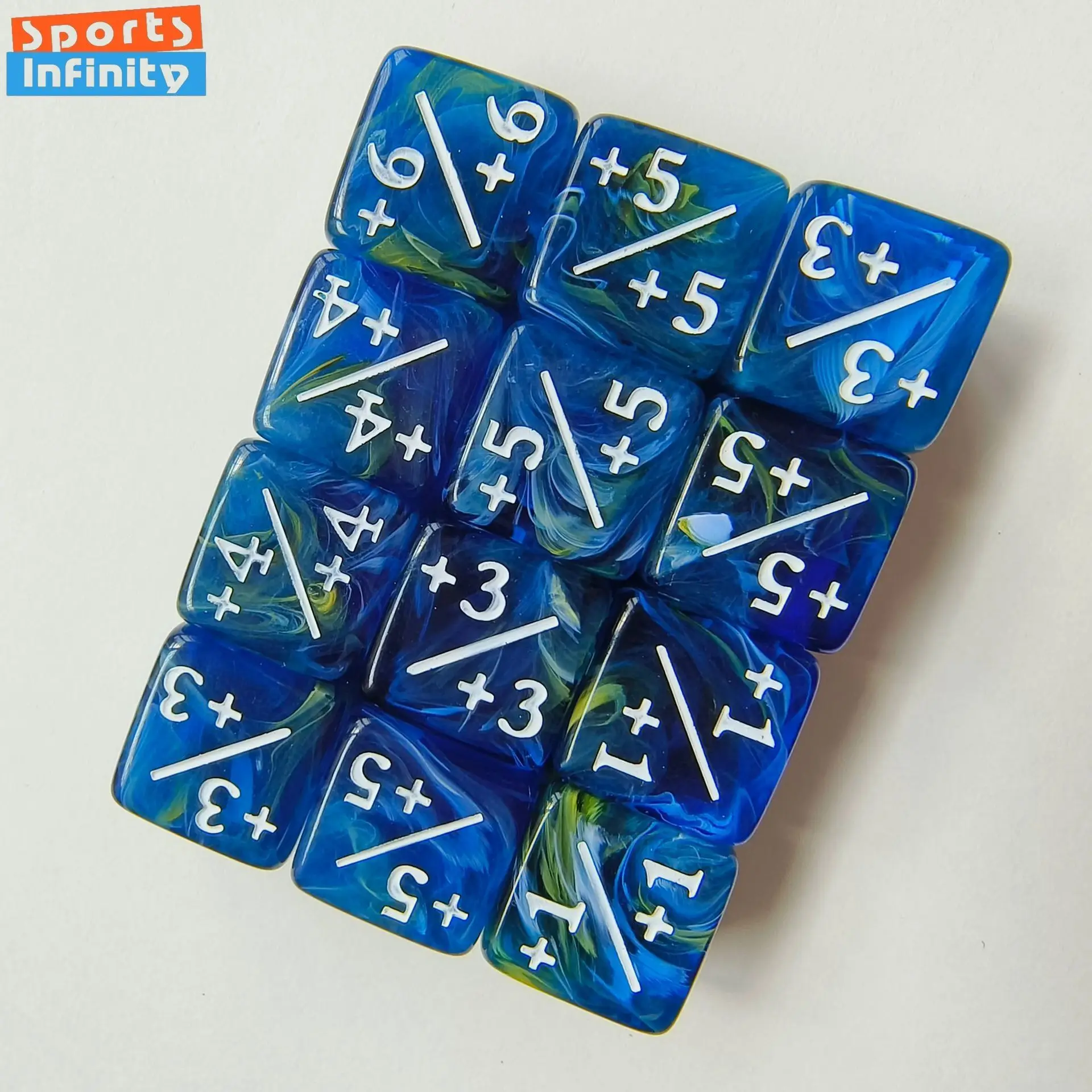 Zestaw 10 kości matematycznych D6 16mm do nauki i gier