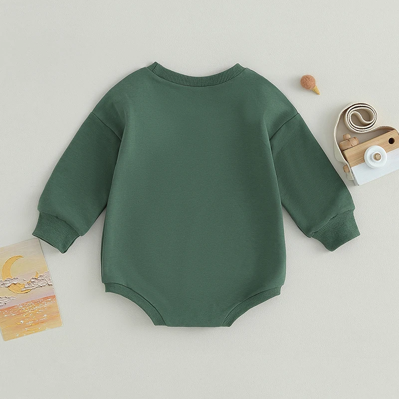 2023-07-09 Lioraitiin 0-24M Infant Baby Girls Autumn Sweatshirt Bodysuit Solid Long Sleeve Princess Clothes Jumpsuit with Pocket