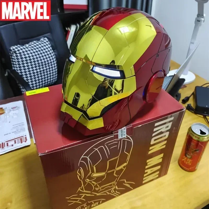 Iron Mant Mk5 Mk50 1:1 Helme Avengers War Machine Cosplay Electric Open Close English Voice Remote Control Toys Christmas Gift