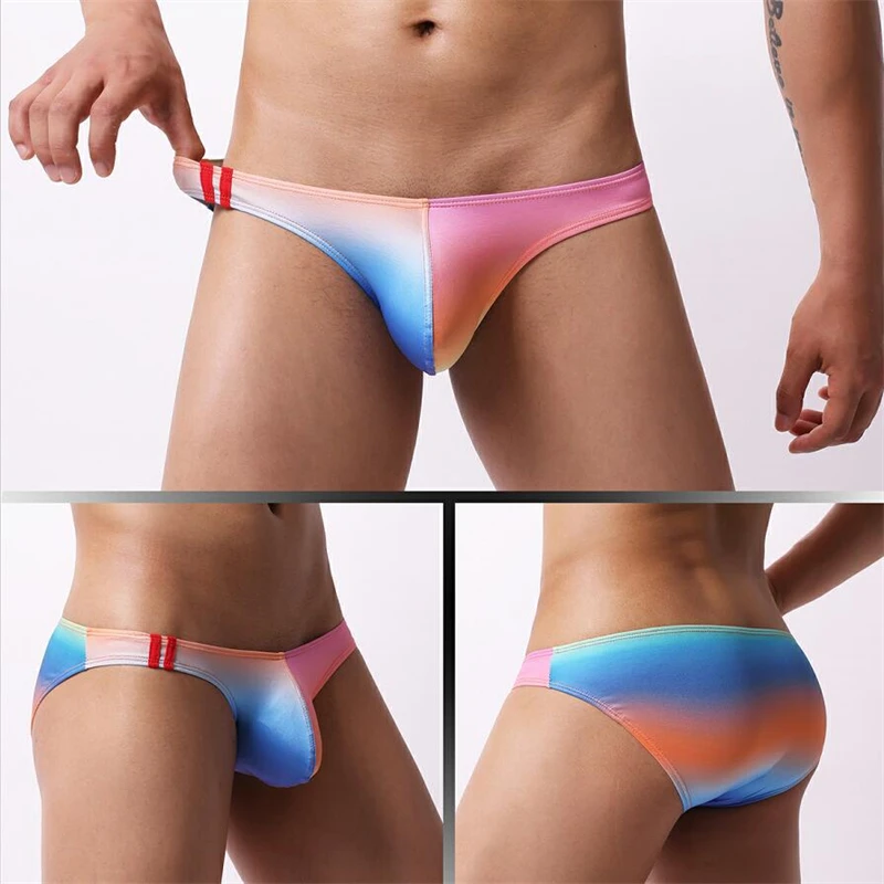 Ropa interior hombre Ropa interior sexy de cintura baja hombres estampado de dibujos animados calcinha U convexo gay sissy boxers y calzoncillos bragas sexys cueca