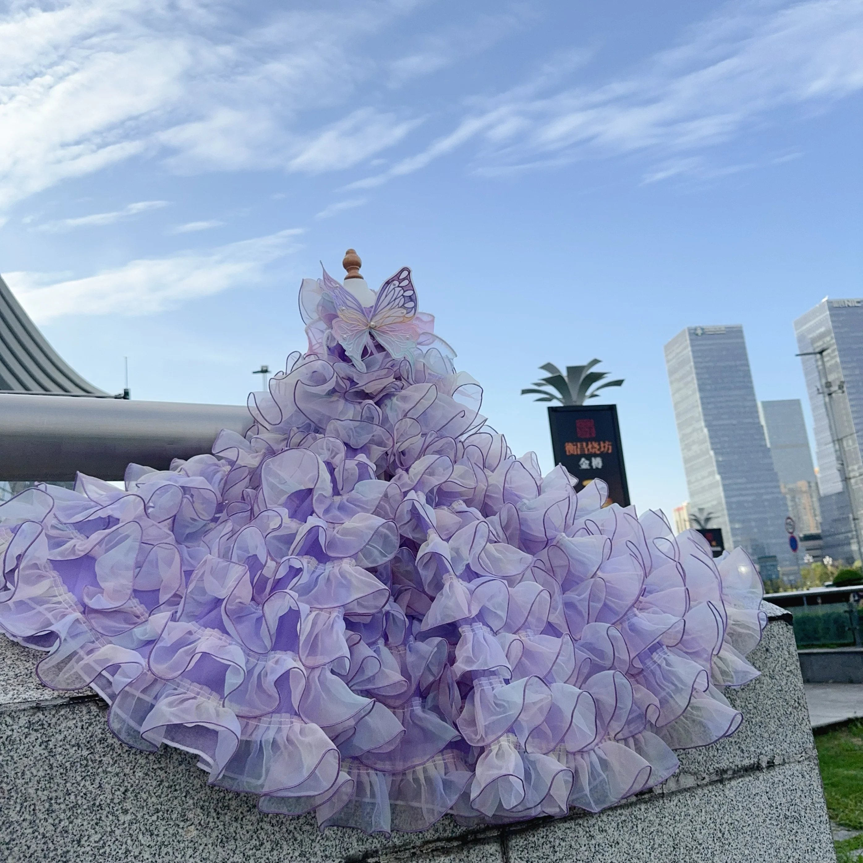 

Luxury Handmade Dog Dress for Poodle/Yorkie - Pearl Sequin Princess Skirt Adjustable Bow, Small Medium Party Outfit