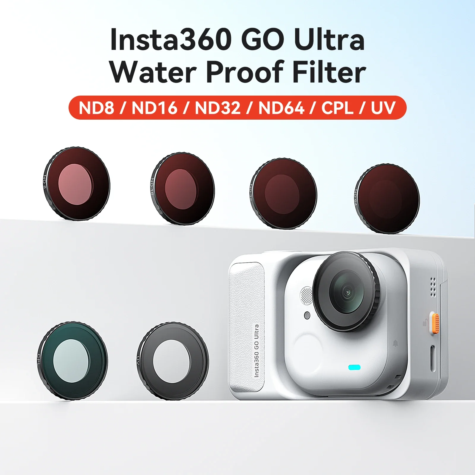 For Insta360 GO Ultra CPL UV ND ND8 ND16 ND32 ND64 Filter Set Waterproof Lens Filters