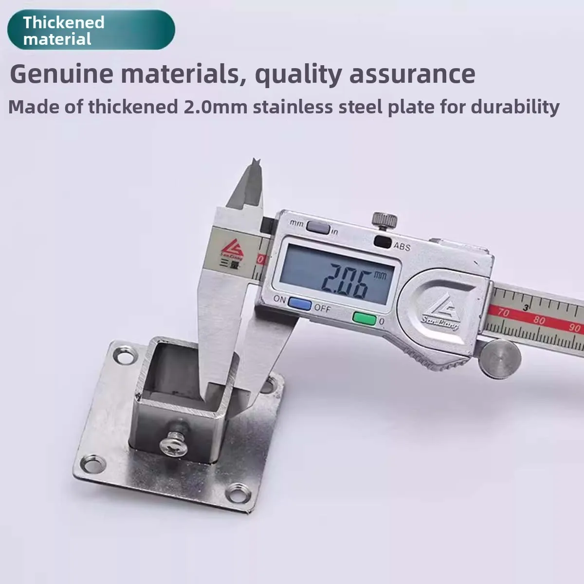 Thickened Stainless Steel Diamond Flange Seat Wardrobe Hanger Pole Square Base 25 Square Tube Towel Pole Armrest Fixing Seat