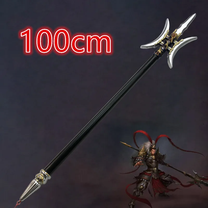 

1:1 Cosplay Chinese Ancient Half-moon halberd Sword Gun Three Kingdoms Role Playing Model Boys s Prop Knife Kids Gift sword