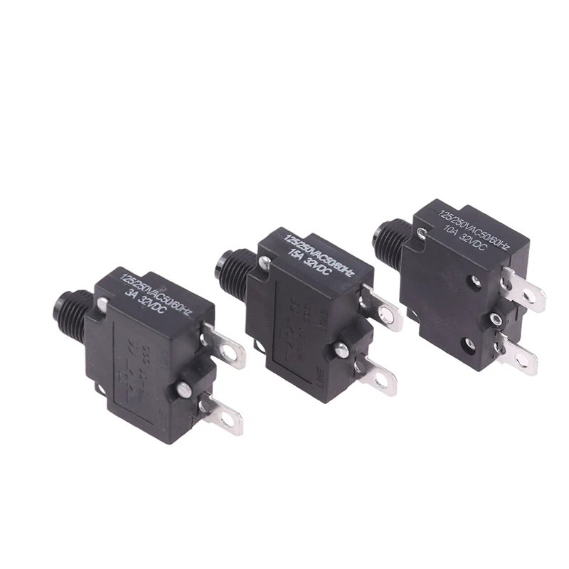 3A 4A 5A 6A 7A 8A 10A 12A 15A 20A 25A 30A 35A Thermal Switch Circuit Breaker Current Overload Protector Overload Switch