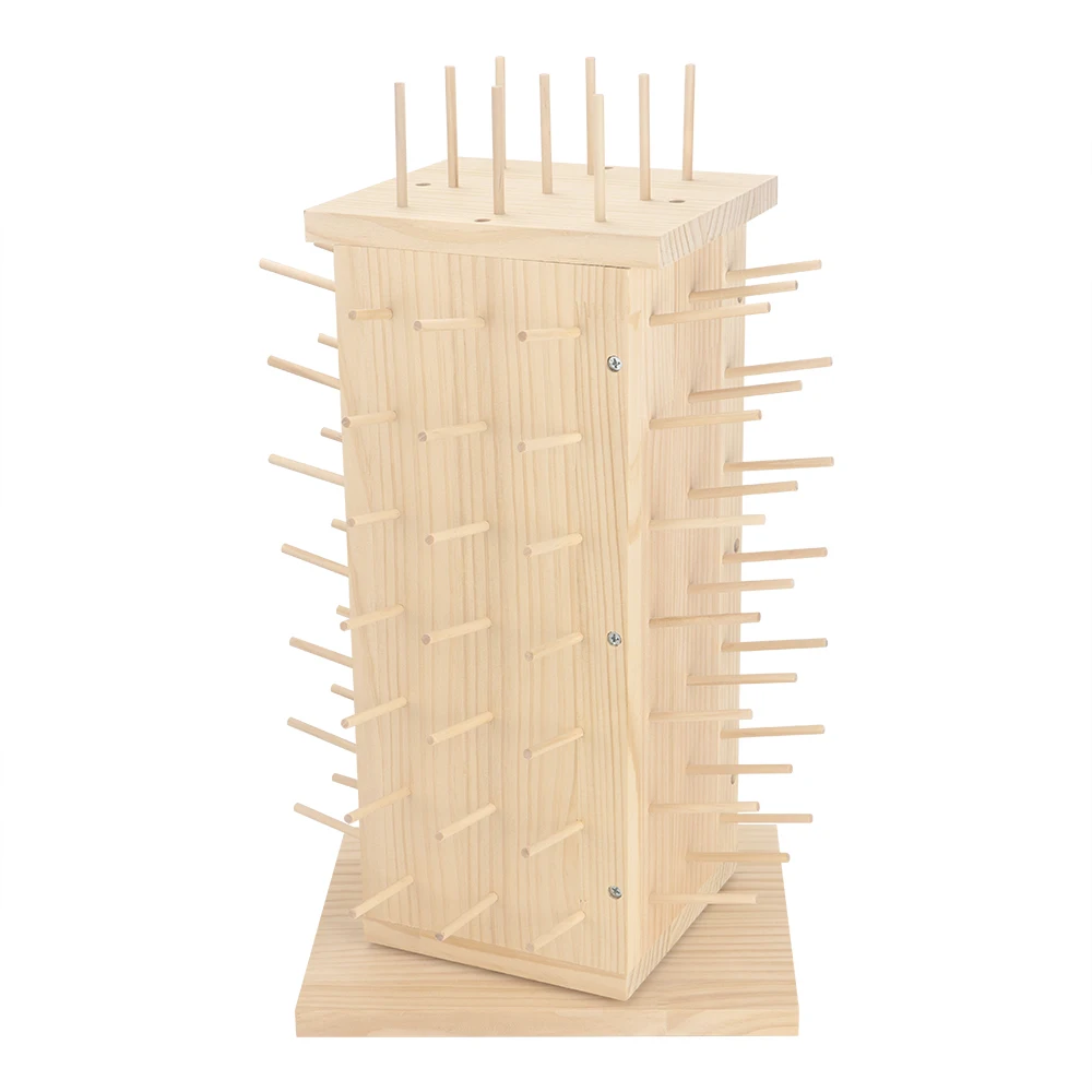 1 Satz kreativer Nähgarn-Aufbewahrungshalter aus Holz, langlebig, drehbar, Vertikal-Holzspulenständer, DIY-Näh- und Aufstieghandwerk