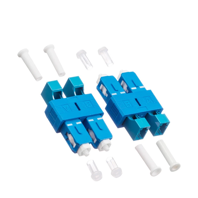 Summitek 10pcs Duplex Fiber Optic Coupler SC Male To LC Female UPC Adapter Enabling Conversion Ideal for Optical Power Meters
