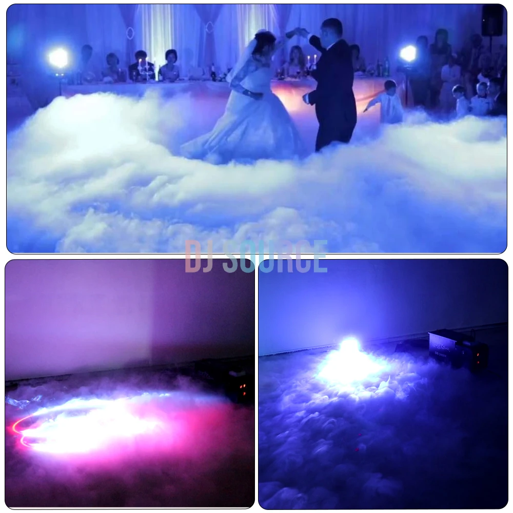 Mini Machine à brouillard basse à tête unique 2000W, équipement d'effet de Machine à fumée d'eau avec télécommande DMX512 DJ Disco Club effet de scène