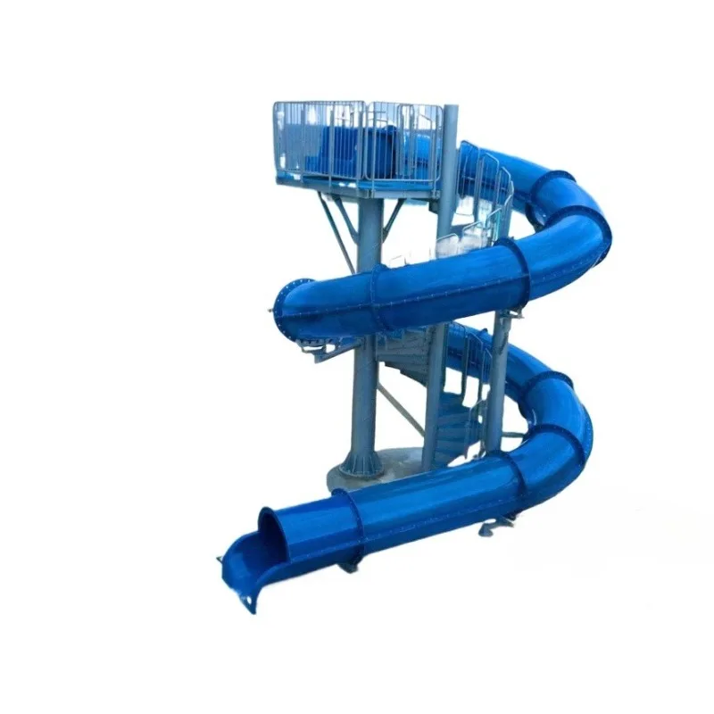 Tobogán acuático grande, equipo de juegos acuáticos, tobogán en espiral para piscina de hotel