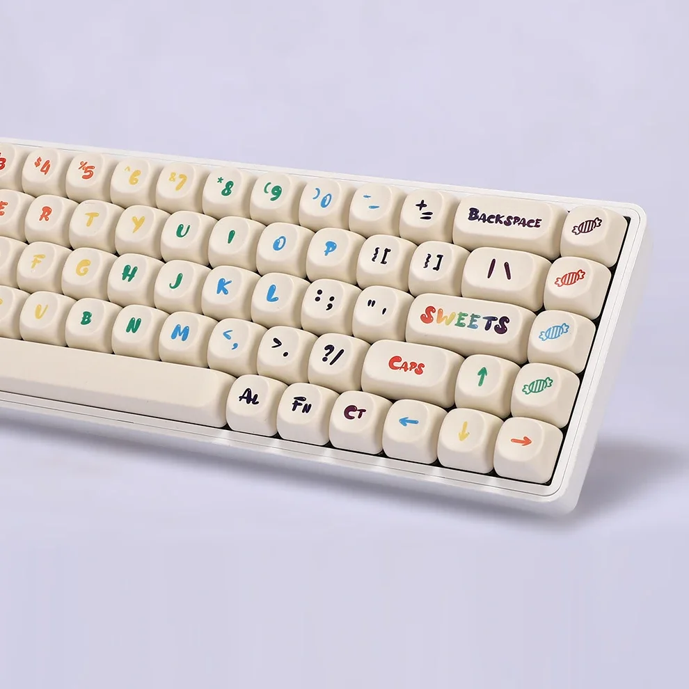Skittles keycap MOA highly sublimation process PBT material personalized keycap 68/75/87/98/104