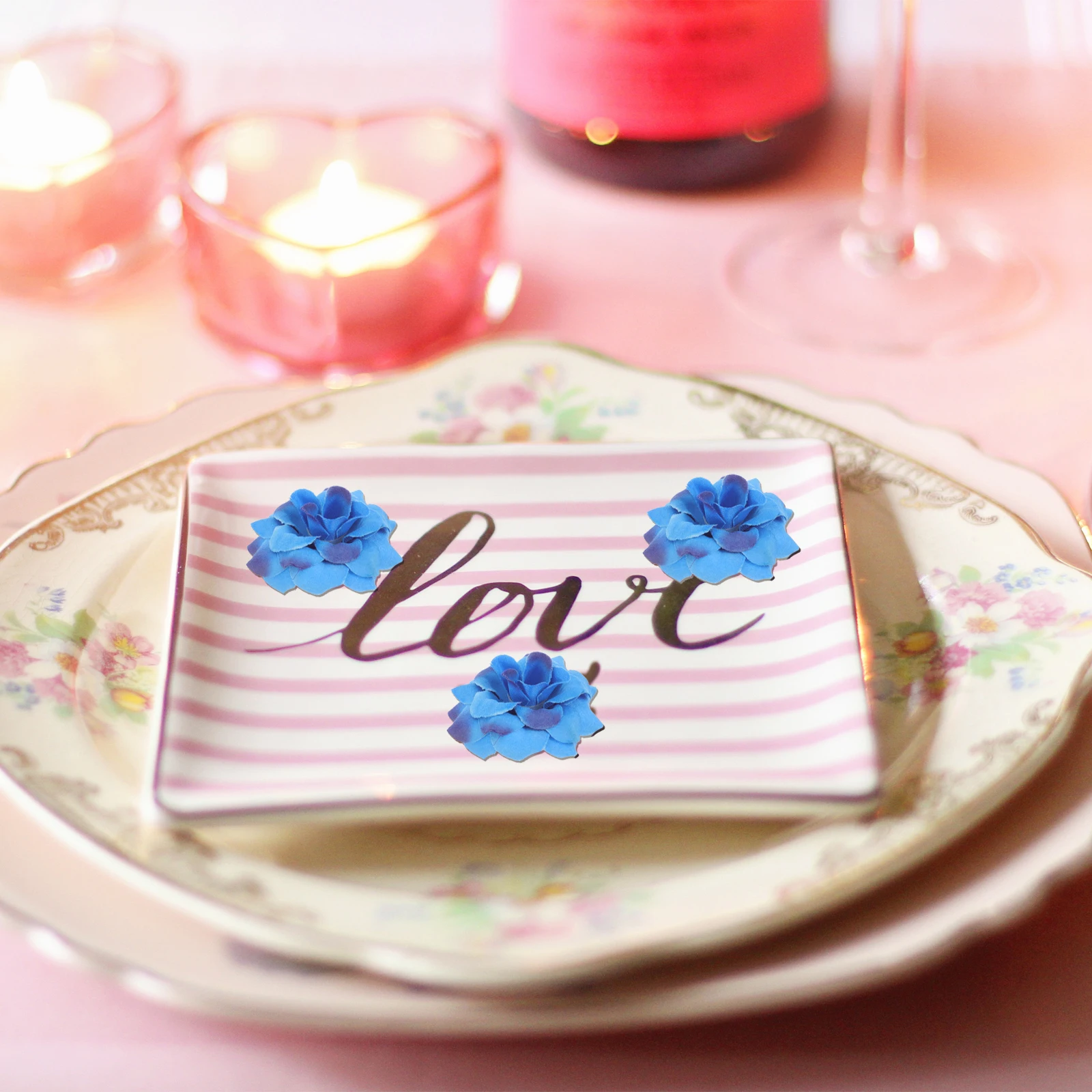 

50Pcs Artificial Rose Flower Heads Miniature Handmade Realistic Embellish Scrapbooks Cards Photo Albums Crafts