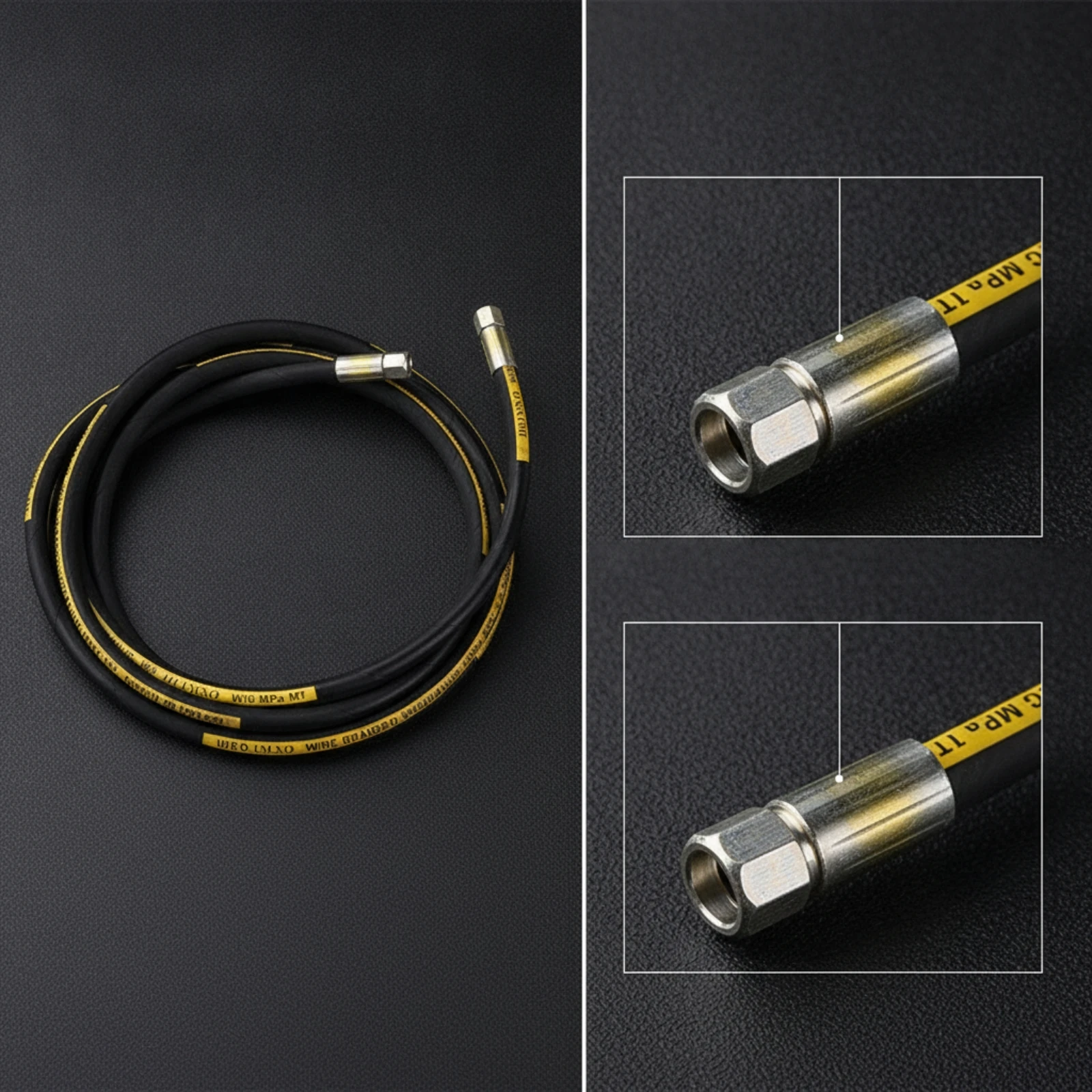 High-Pressure Grease Hose Long Reach Grease Hose with Metal Fittings Easy Loading User-Friendly for Mechanics
