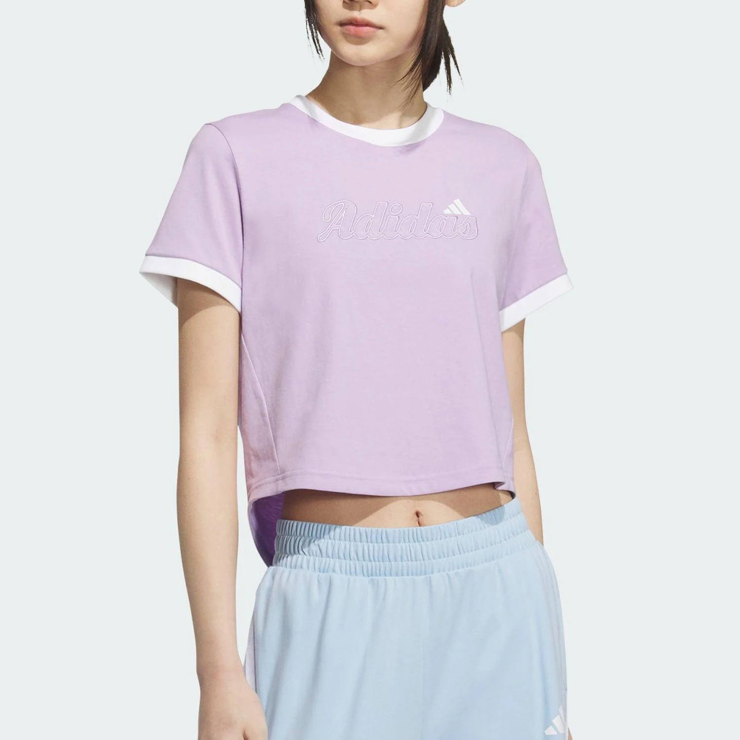 

Женская футболка Adidas Originals S GFX TEE с коротким рукавом, модная повседневная модель KC5436