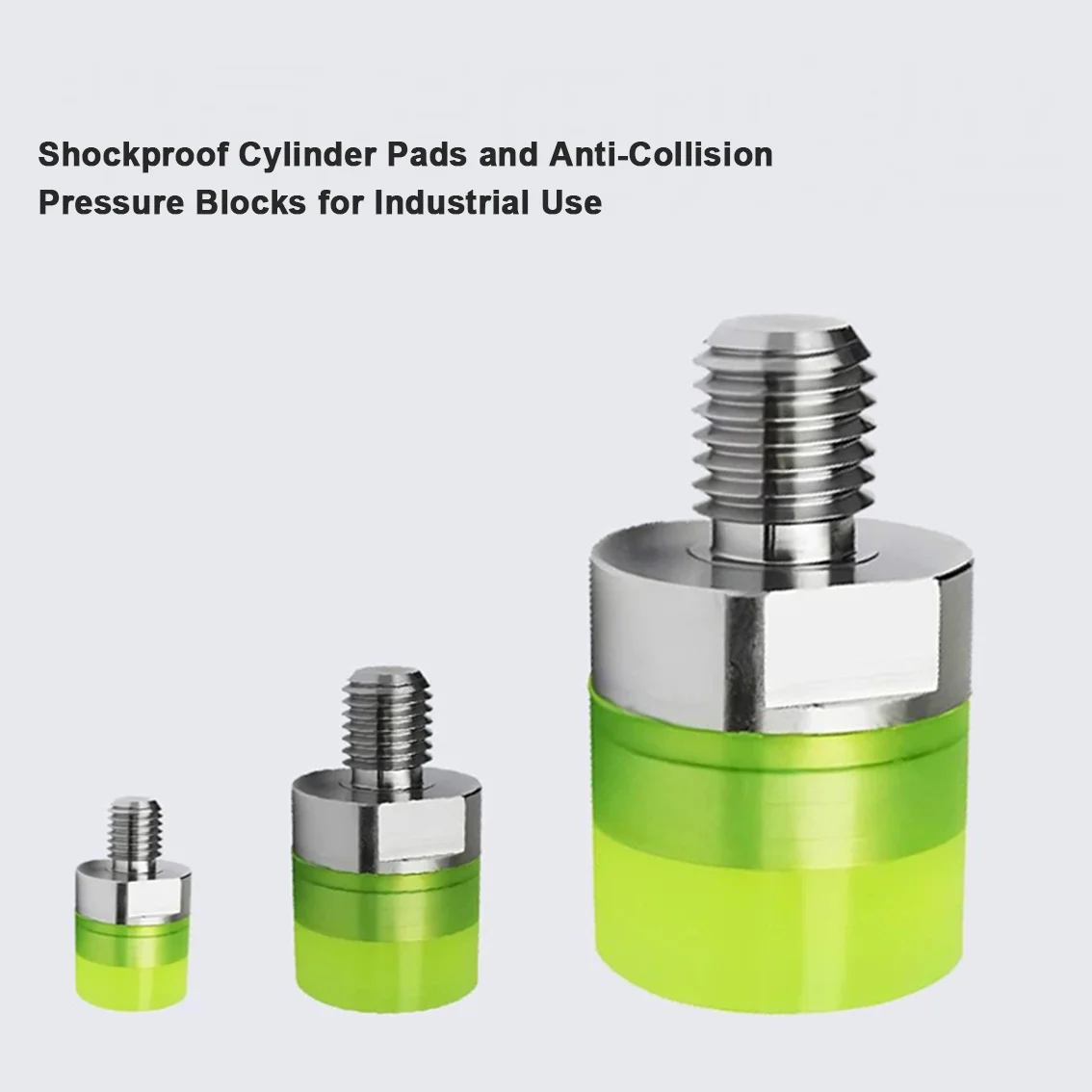 1 Buah Sekrup Baja Tahan Karat Berlapis Poliuretan Benang Eksternal untuk Bantalan Silinder Anti-tabrakan Blok Penyangga Tahan Aus