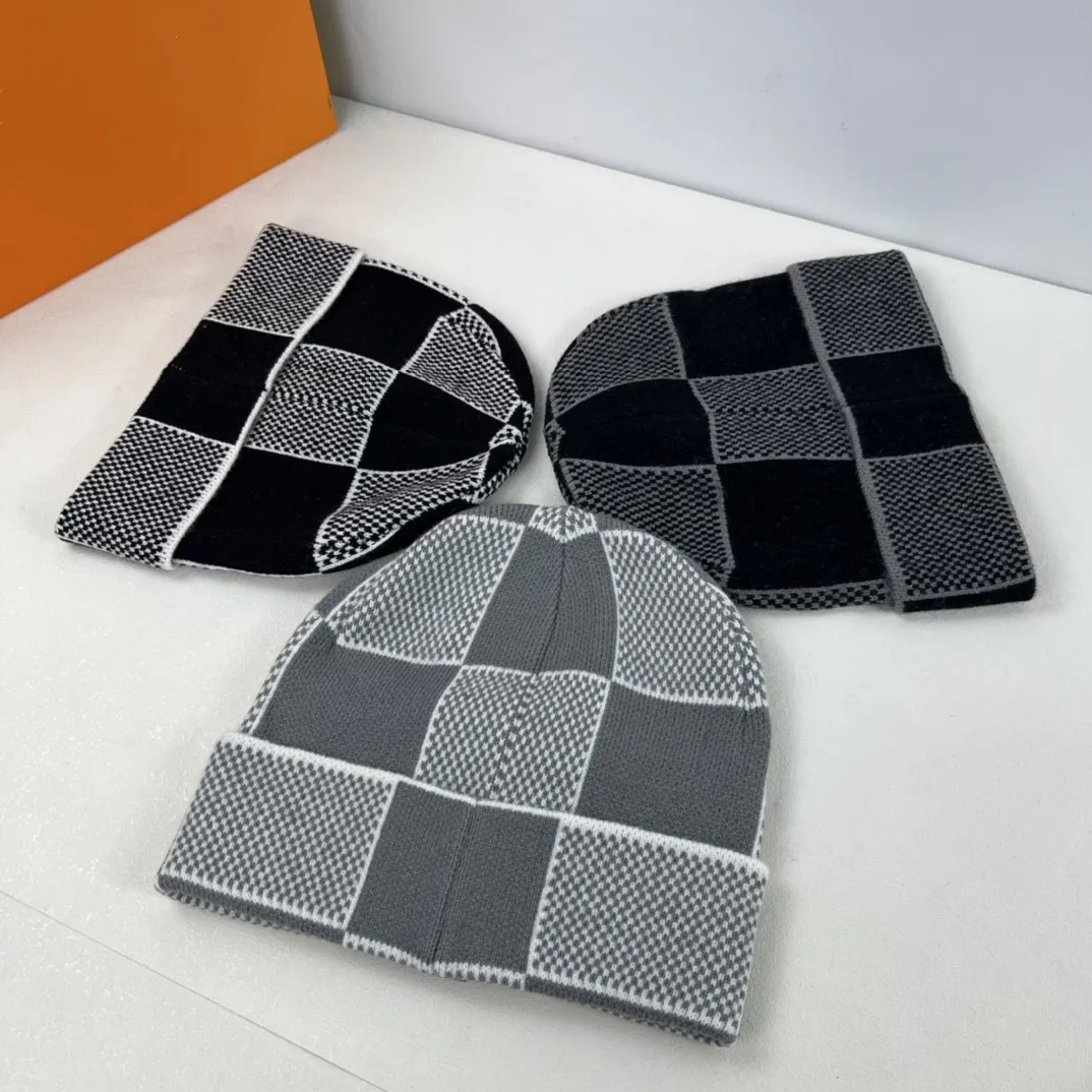 

2025 Plaid Knit Beanie for Women, Fold Brim Winter Hat with Thermal, Factory Direct Sale