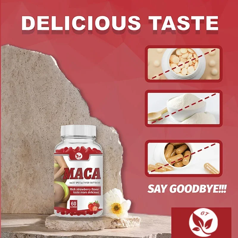 1 Bottles Natural Buttock Enlargement Gummies Big Up Pills Big Ass Buttocks Lift Firming Massage Buttocks