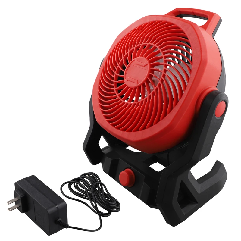 For Milwaukee M18 18V Battery Powered Fan,650 CFM Cordless Fan,Variable Speed Battery Fan,Worksite Camping Fan,US PLUG