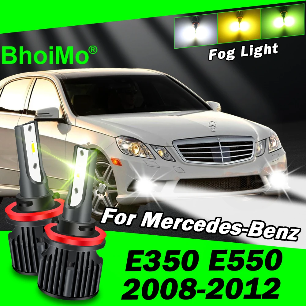

BhoiMo для Mercedes-Benz E350 E550, передняя противотуманная фара, 2008, 2009, 2010, 2011, 2012, светодиодные лампы