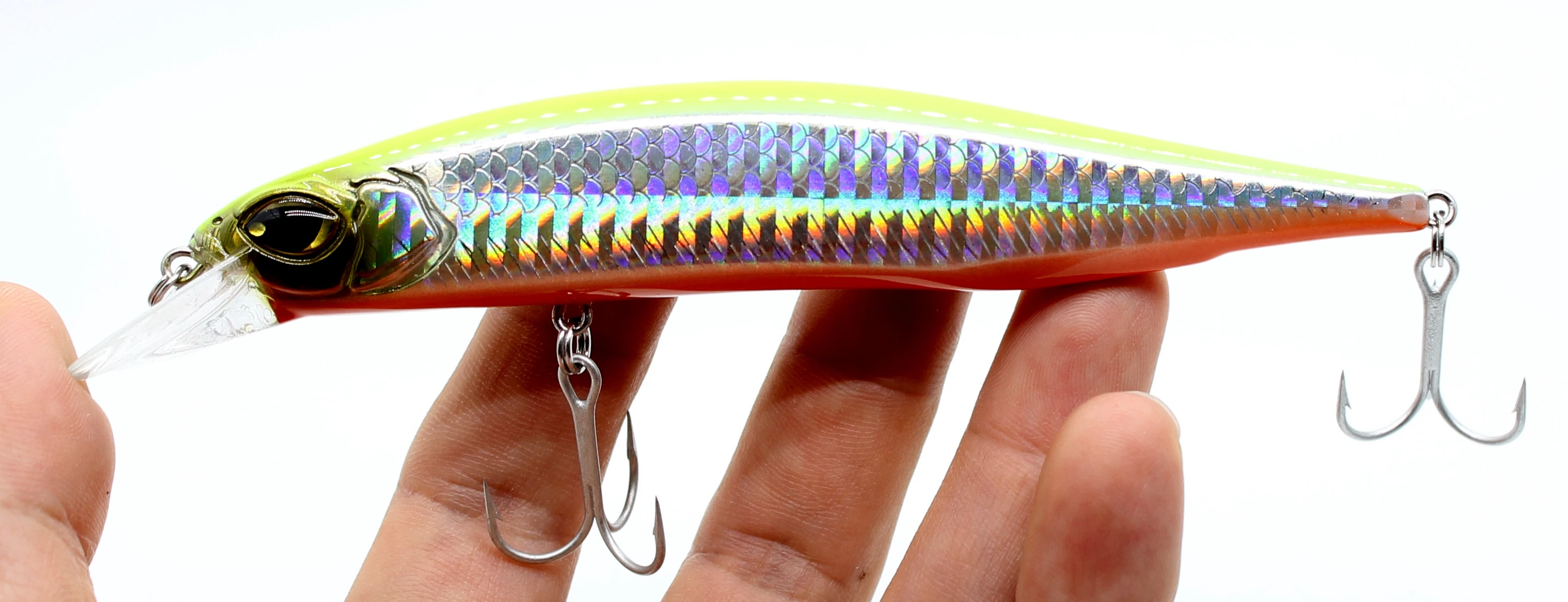 Aoclu-Floating Minnow Hard Bait Wobbler, Ruck köder, Tauchen, 1,8 m, tiefes Magnet gewicht, See barsch killer, VMC-Haken, 135mm, 18,7g – Detail 1