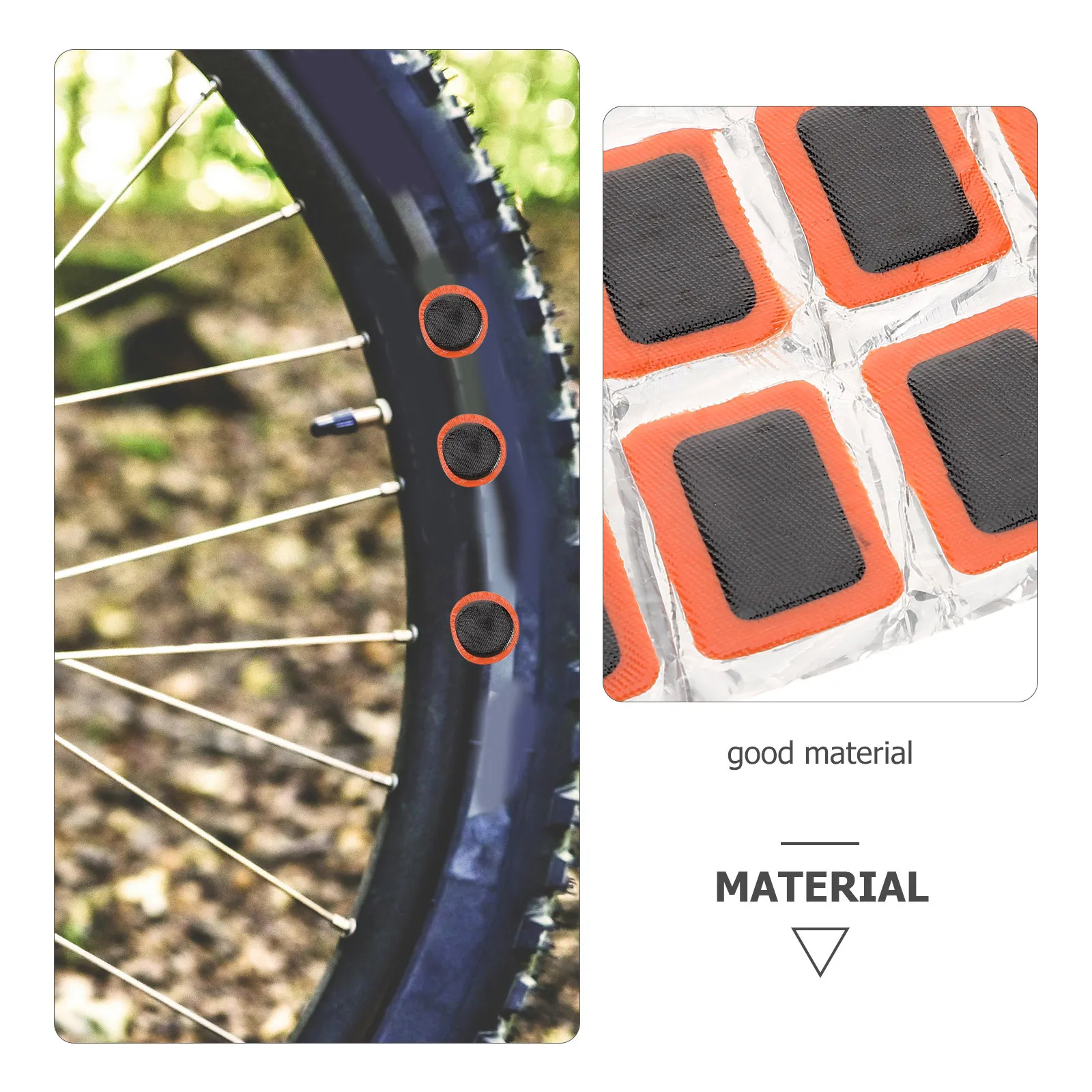 

2pcs Tire Repair Tool for Bicycles Patch Kit Inner Tube Rubber Patches Versatile Glue Free Cycling Maintenance