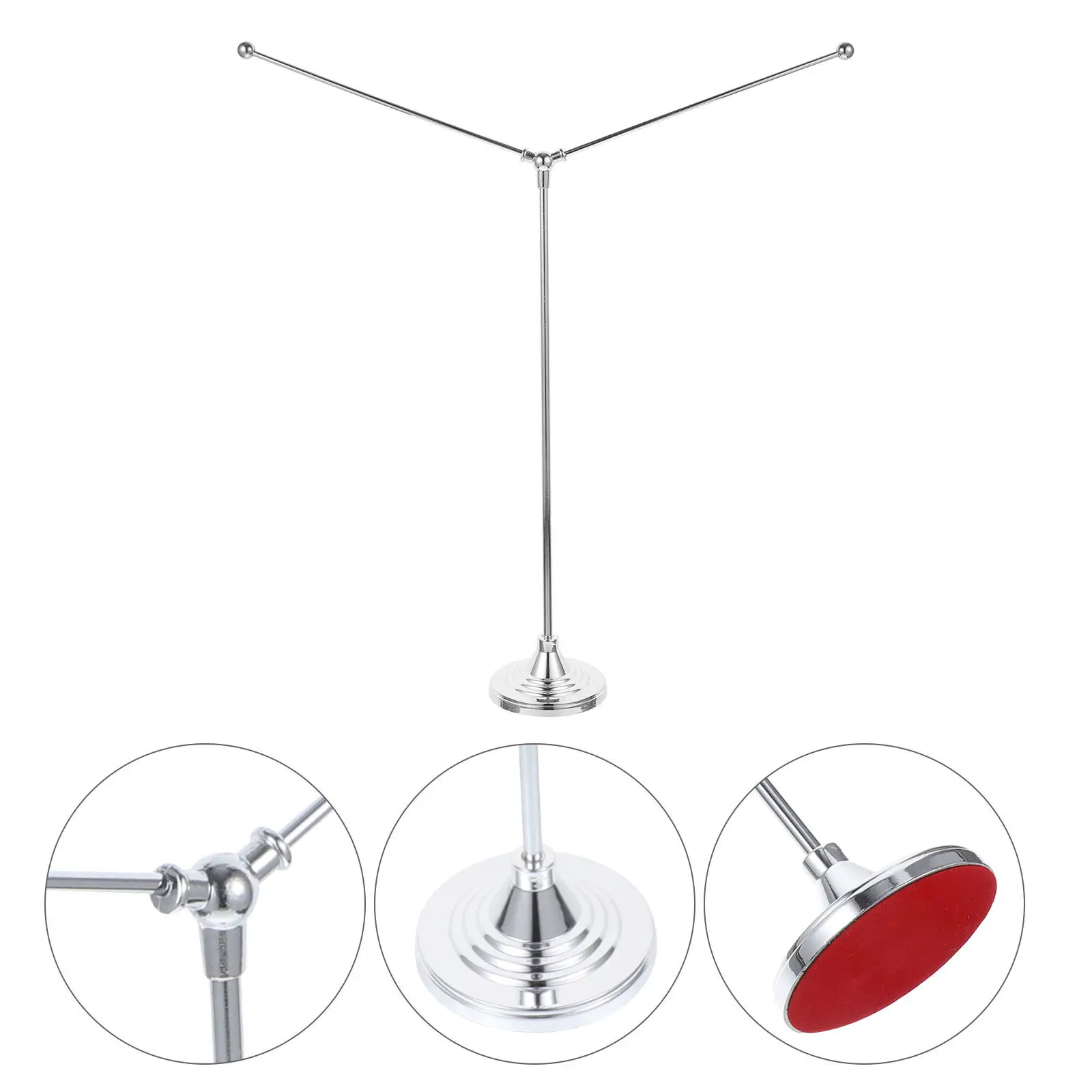 Desktop Flag Pole Metal Stable Base Sturdy Stand Compact Table Flag Holder Office Conference Room Home Party Decoration