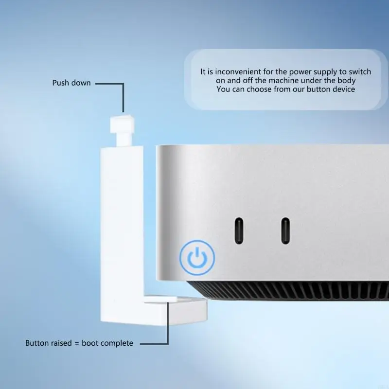 T5EA Instalación sin esfuerzo Botón encendido superior para mini M42024 Configuración oficina en casa