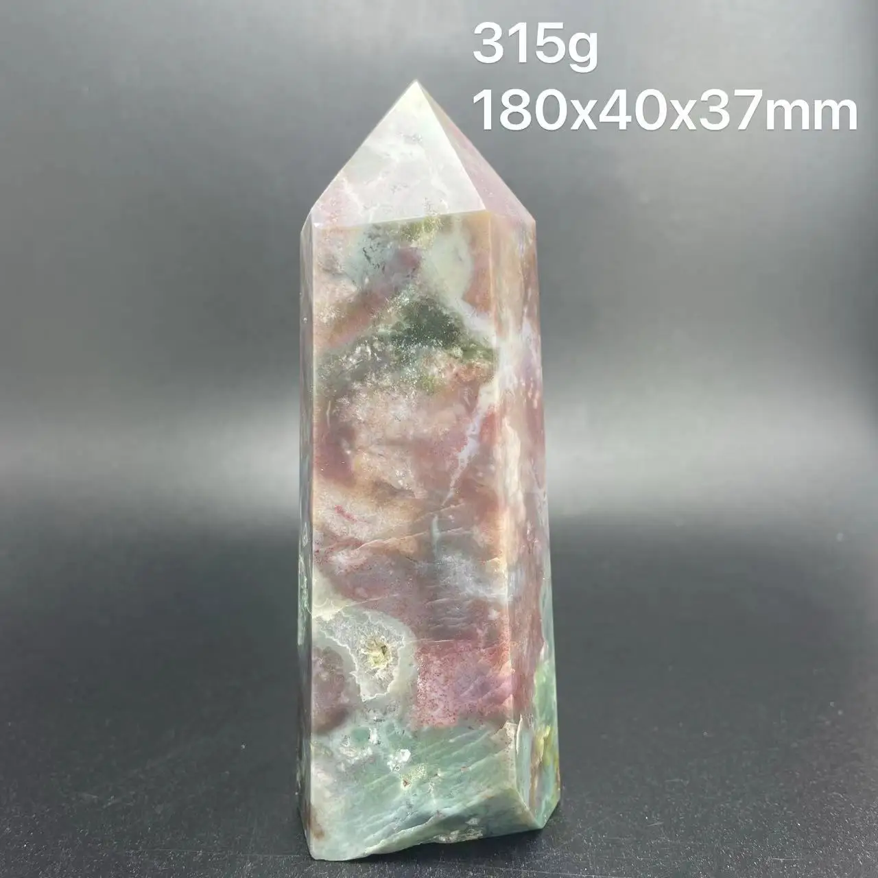 

100% natural ocean jasper agate tower healing crystal, hexagonal tower