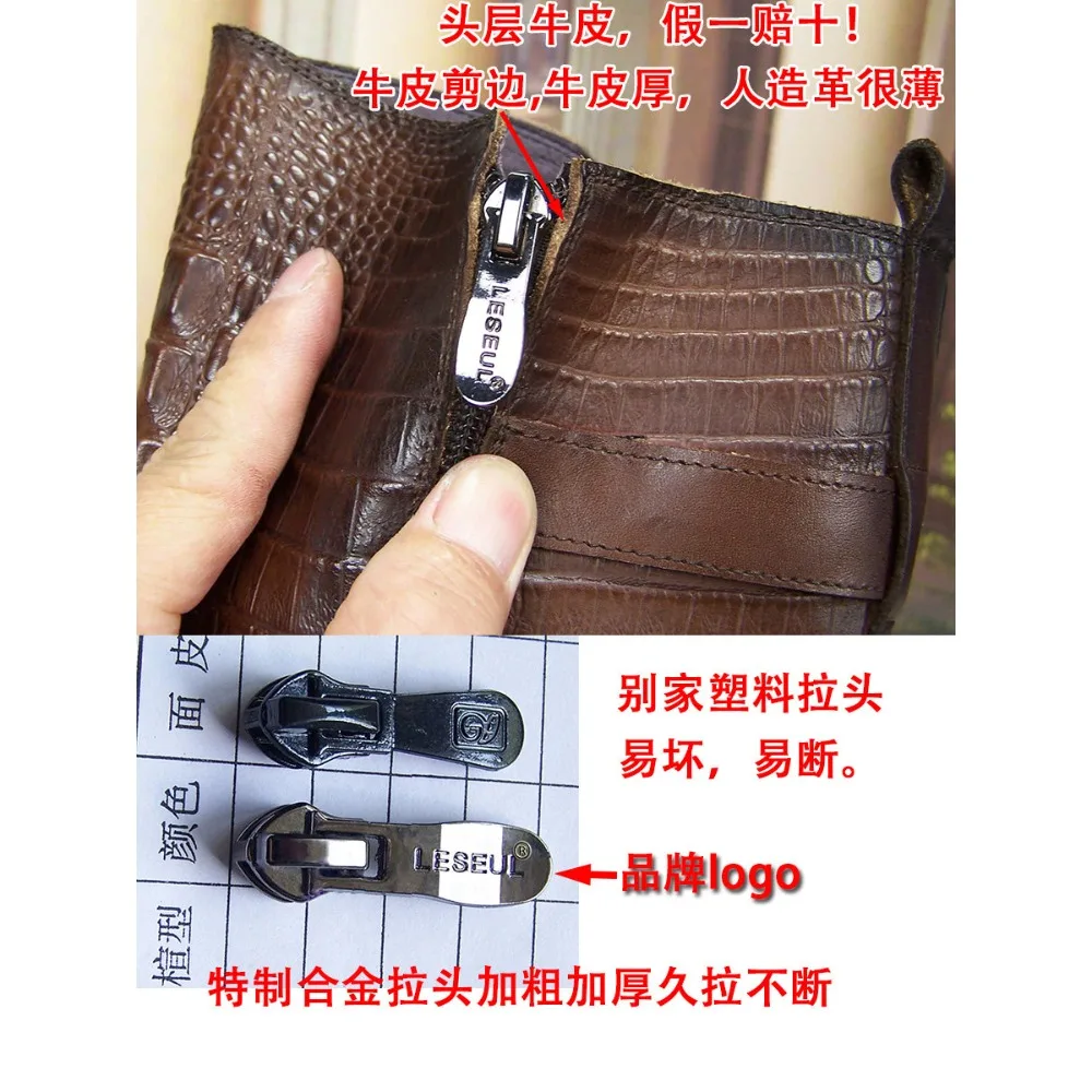 Fashion Men's Embossed Leather Guard of Honor Horse Western Equestrian Boots Knee High Buckle Strap Outdoor Knight Shoes Zip view 2