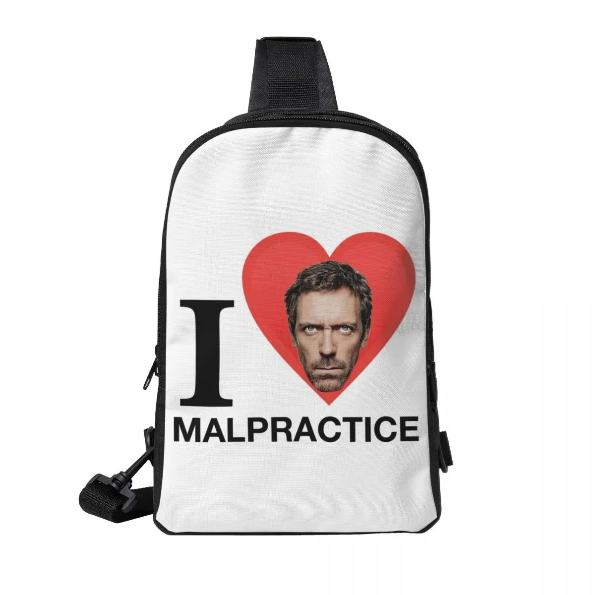 

House MD Malpractice Enthusiast Merch Chest Bag Men Sling Crossbody Backpack Chest Bag Traveling Hiking Daypack Shoulder Bag