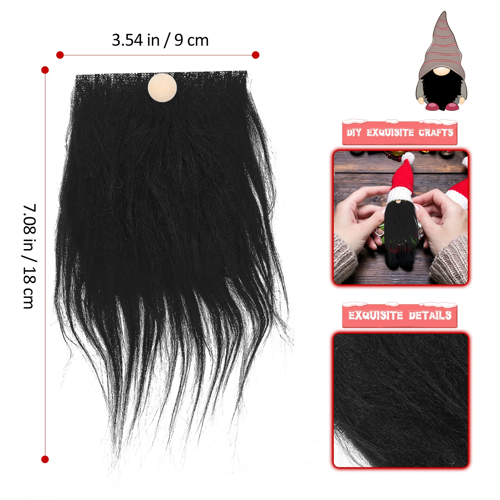 Mustache Beard Hair Accessories White Carpet Fur for Crafts Shave Man Small Rug Men Apparel