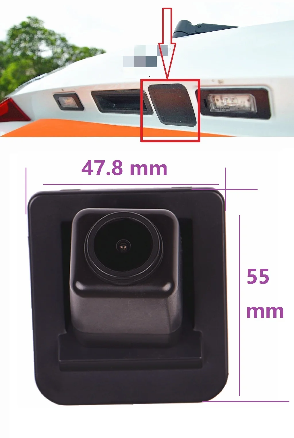 HD Rear View Reversing Backup Camera for Mercedes W221 W204 S204 W216 W212 C207 , Original Camera Hole Night Vision Camera