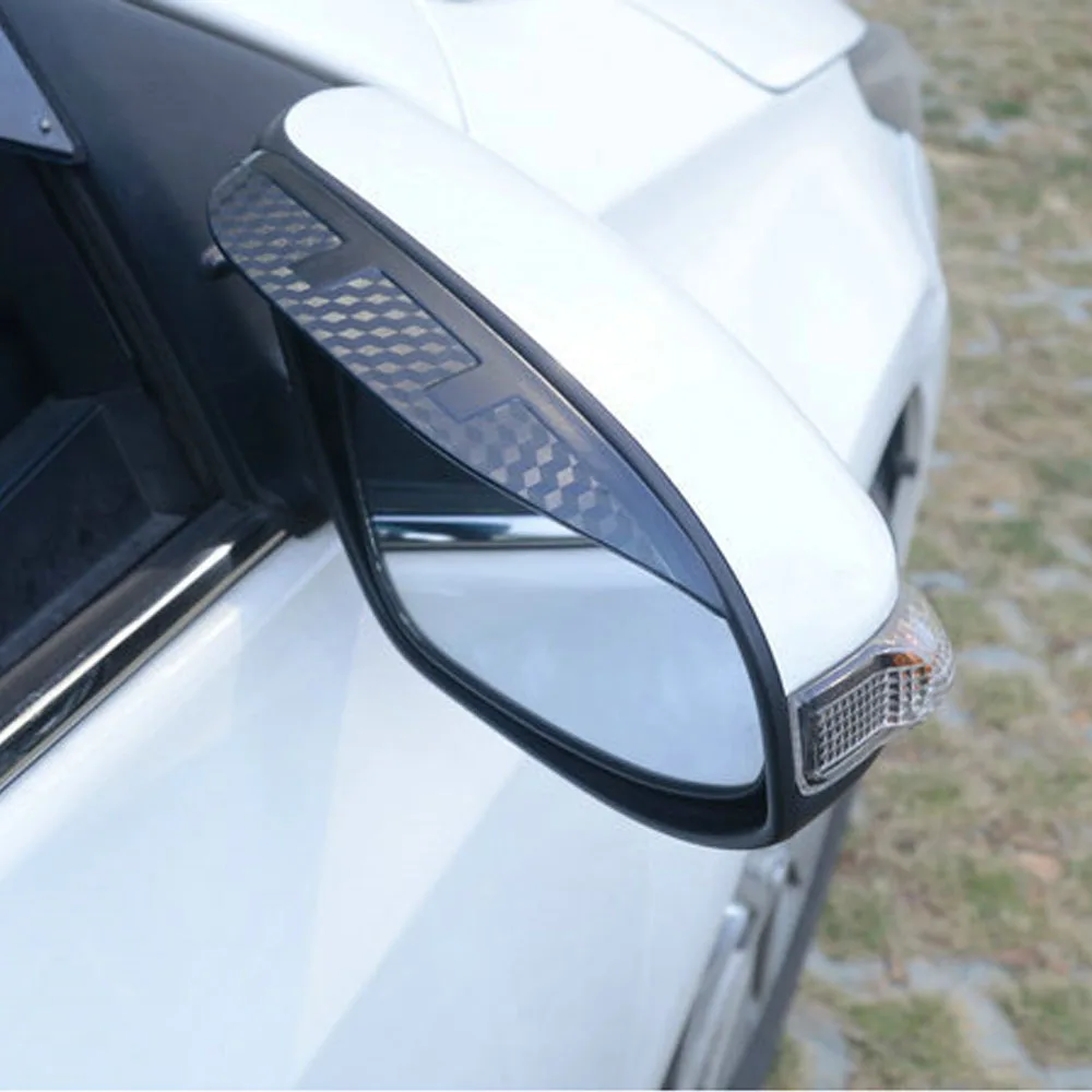 

Stick Rear View Side Glass Mirror Trim Frame Rain Shield Sun Visor Shade Eyebrow For Mercedes Benz GLA 2015-2016 2017 2018 2019