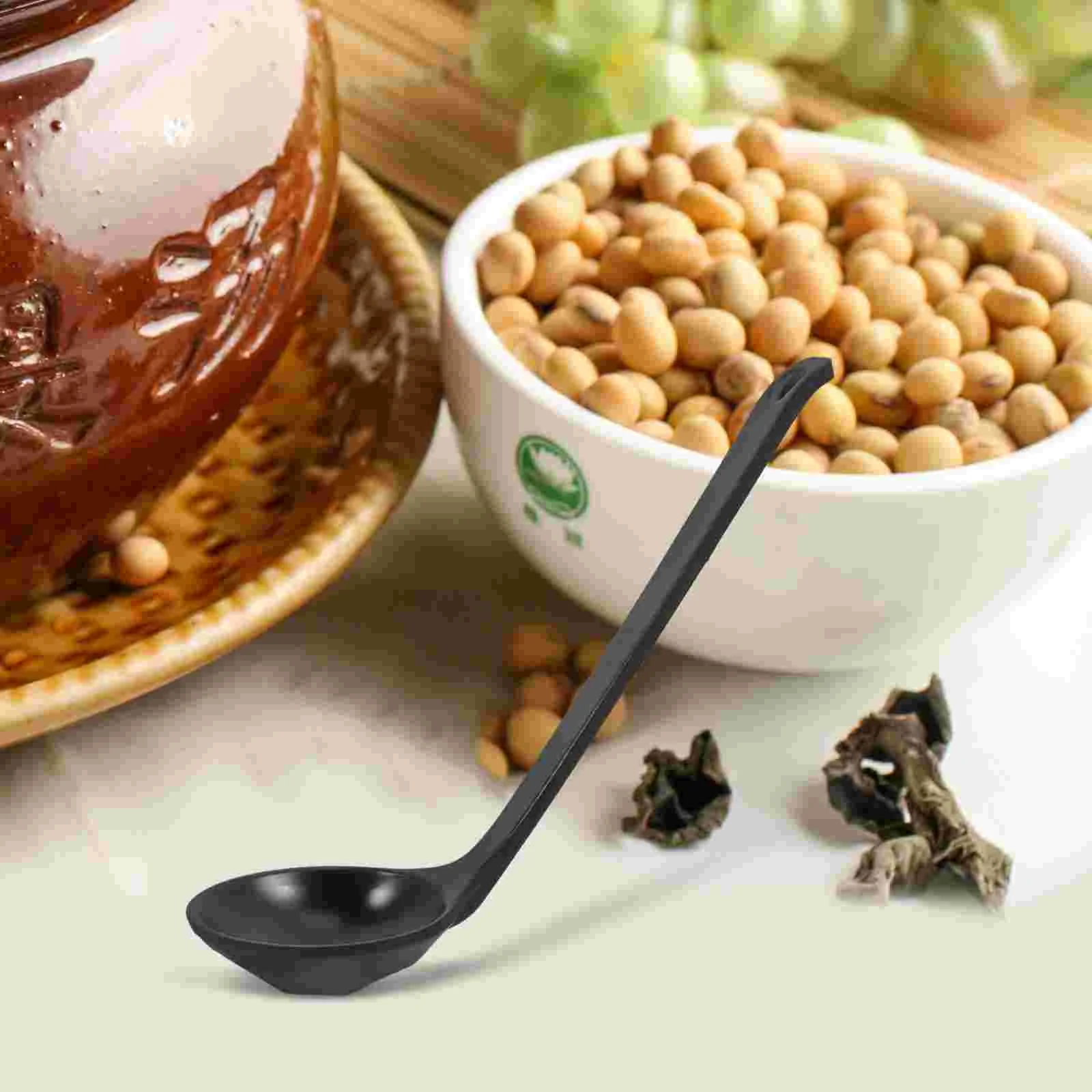 2 Pcs Melamine Spoon Ramen Japanese Spoons Japanese-style Chinese Plastic Soup Ladle Large Kitchen Asian