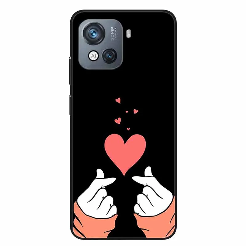 For Oscal C80 Case Cute Soft Silicone Black TPU Phone Cases for Blackview Oscal C80 Protective Back Shells OscalC80 C 80 6.52\'\'