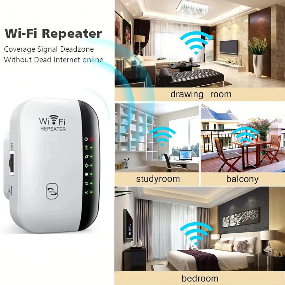 Imagem -06 - Repetidor Wi-fi sem Fio Remoto Extensor Wi-fi Amplificador de Rede Wi-fi 802.11n Impulsionador Repetidor Wifi Reapeter para pc 300mbps