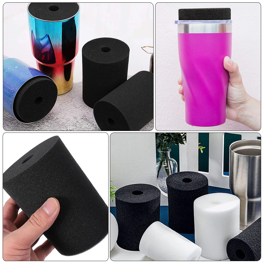 

6Pcs Cup Turner Sponges Inserted Silicone Rotary Inserts Reusable Tumbler Accessories Smooth Cup Turning Supplies