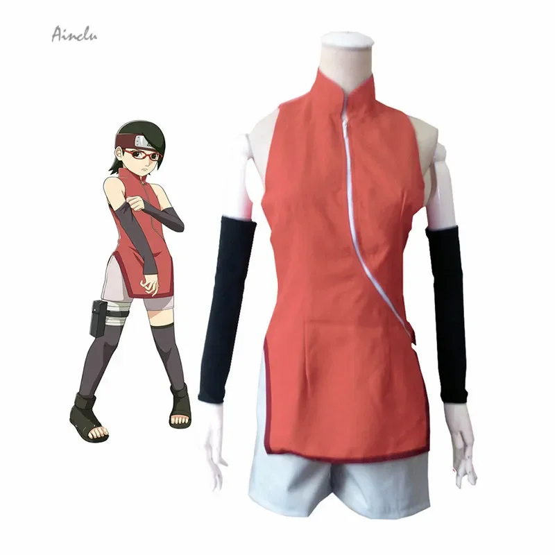 

Ainclu Hot Selling Unisex Closing Product Uchiha Sarada Halloween Cosplay Costume For Halloween