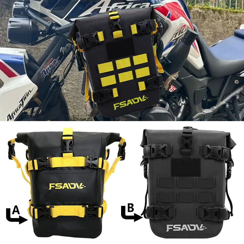 2pcs Motorcycle Bumper Bag Motorcycle Luggage Bag With Waterproof Cover For CFMOTO 450MT 700MT 800MT 650MT Crash Bars Bag