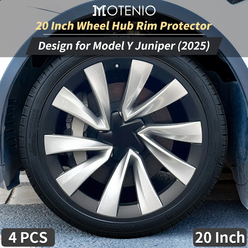 

4PCS For 2025 New Model Y Juniper 20 Inch Hub Rim Protector Wheel Cover Hight Performance Protective Rim Cover Ring for Tesla