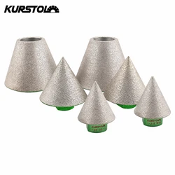 KURSTOL 1pc Dia 50mm Diamond Beveling Chamfer Bits Tile Milling Marble Granite Ceramic 5/8-11 M14 Thread Diamond Chamfer