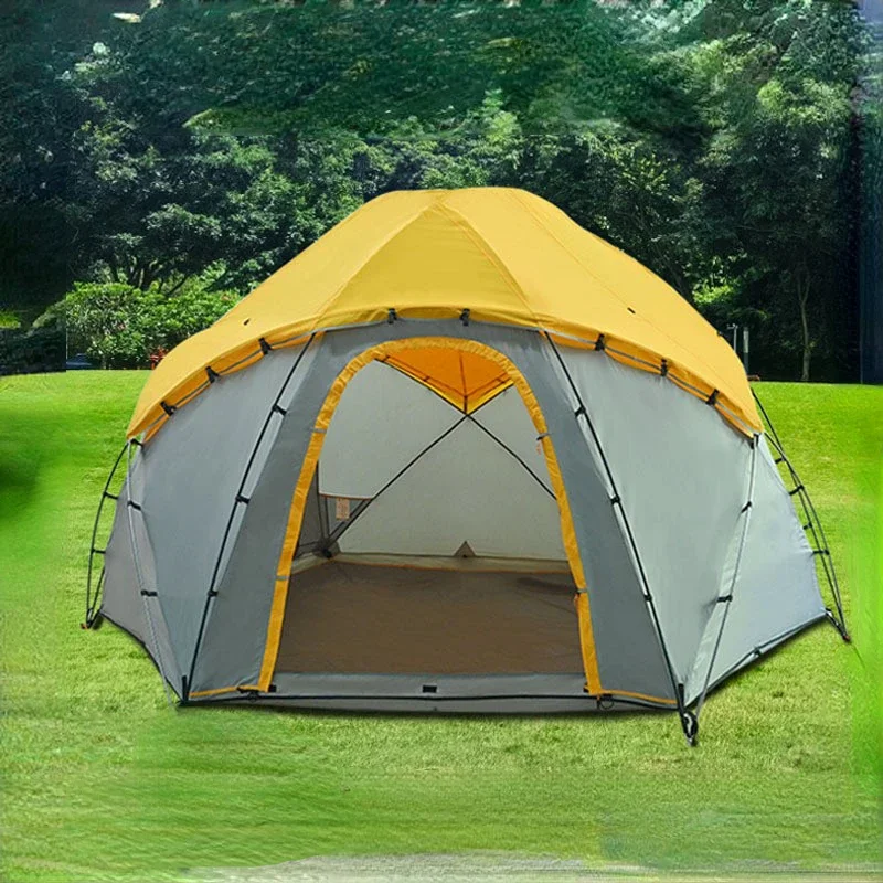 5 6 8 10 Person Outdoor Camping Hemispherical Dome Tent Portable Family Car Self Driving Party Hiking Aluminum Beach Ball Tent