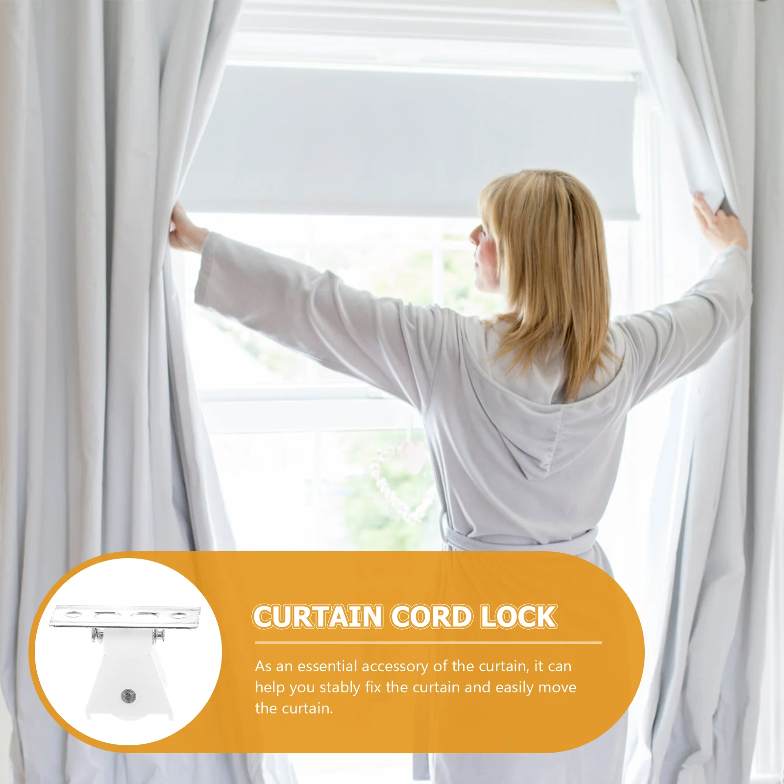 8 Pcs Glider Shutter Pulley Window Coverings Curtain Fittings Pom Plastic Premium Cord Lock