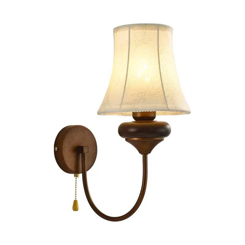 

Nordic Bedroom Bedside Wall Light Antique Corridor Living Room Stair Study Reading Lamp With Switch Background Wall Lamp