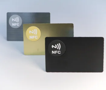 Tarjeta NFC de Metal NFC 215/216 Chip, chip SLE4442 de contacto, tarjeta Digital Social de negocios inteligente, 13,56 MHZ, 1 Uds.