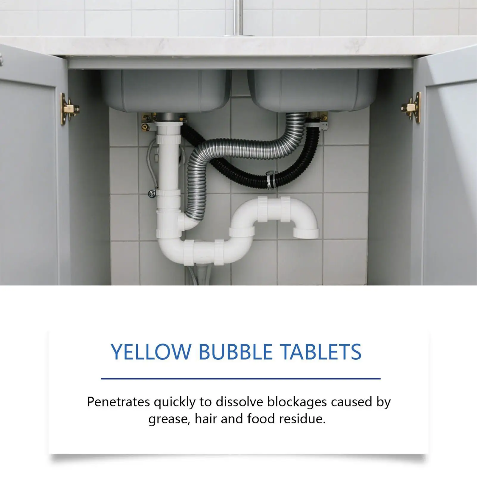 Sink And Drain Cleaner Pipe Deep Cleaning Tablets Powerful Drain Cleaner For Hair Fruit Residues Garbage Sewer Septic Systems